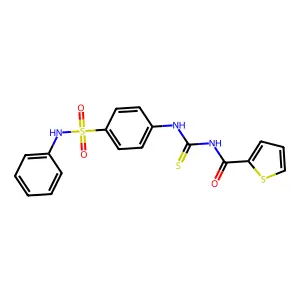 N-[[4-(phenylsulfamoyl)phenyl]carbamothioyl]thiophene-2-carboxamide structure