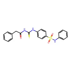 2-phenyl-N-[[4-(phenylsulfamoyl)phenyl]carbamothioyl]acetamide structure