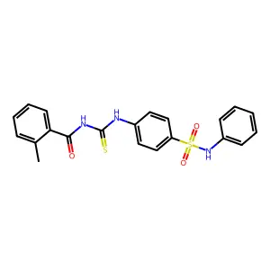2-methyl-N-[[4-(phenylsulfamoyl)phenyl]carbamothioyl]benzamide structure