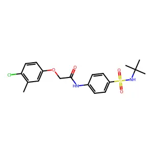 N-[4-(tert-butylsulfamoyl)phenyl]-2-(4-chloro-3-methylphenoxy)acetamide structure