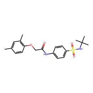 N-[4-(tert-butylsulfamoyl)phenyl]-2-(2,4-dimethylphenoxy)acetamide structure