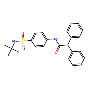 N-[4-(tert-butylsulfamoyl)phenyl]-2,2-diphenylacetamide structure