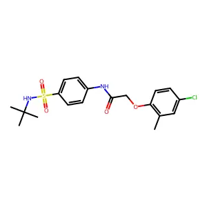 N-[4-(tert-butylsulfamoyl)phenyl]-2-(4-chloro-2-methylphenoxy)acetamide structure