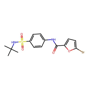 5-bromo-N-[4-(tert-butylsulfamoyl)phenyl]furan-2-carboxamide structure
