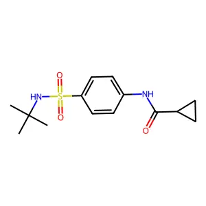 N-[4-(tert-butylsulfamoyl)phenyl]cyclopropanecarboxamide structure