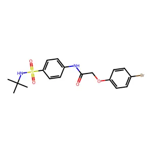 2-(4-bromophenoxy)-N-[4-(tert-butylsulfamoyl)phenyl]acetamide structure