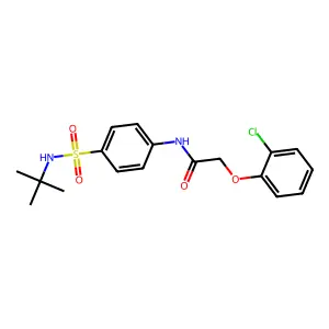 N-[4-(tert-butylsulfamoyl)phenyl]-2-(2-chlorophenoxy)acetamide structure