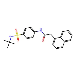 N-{4-[(tert-butylamino)sulfonyl]phenyl}-2-(1-naphthyl)acetamide structure