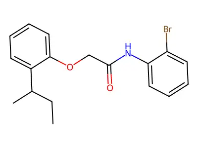 N-(2-bromophenyl)-2-(2-sec-butylphenoxy)acetamide structure