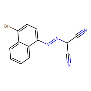 (4-溴-1-萘基偶氮)丙二腈 structure