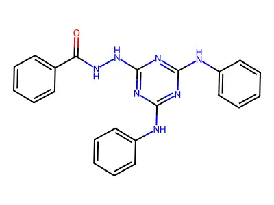 N'-(4,6-dianilino-1,3,5-triazin-2-yl)benzohydrazide structure
