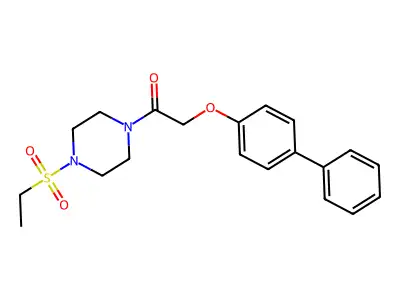 1-(4-Ethylsulfonylpiperazin-1-yl)-2-(4-phenylphenoxy)ethanone structure