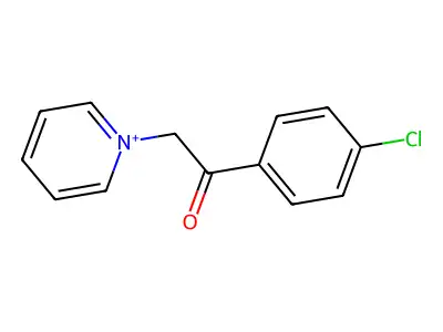 1-[2-(4-Chlorophenyl)-2-oxoethyl]pyridinium structure