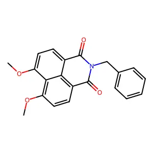 1H-Benz[de]isoquinoline-1,3(2H)-dione, 6,7-dimethoxy-2-(phenylmethyl)- structure