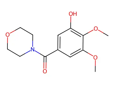 Morpholine, 4-(3,4-dimethoxy-5-hydroxybenzoyl)- structure
