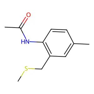 N-{4-Methyl-2-[(methylsulfanyl)methyl]phenyl}acetamide structure