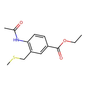 Ethyl 4-acetamido-3-(methylsulfanylmethyl)benzoate structure