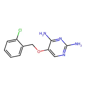 5-[(2-氯苯基)甲氧基]嘧啶-2,4-二胺 structure
