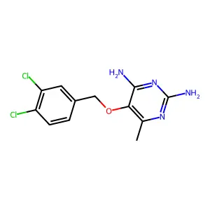 5-[(3,4-Dichlorophenyl)methoxy]-6-methylpyrimidine-2,4-diamine structure
