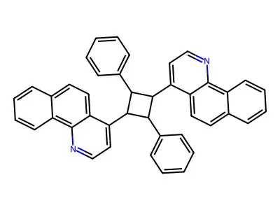4-(3-Benzo[h]quinolin-4-yl-2,4-diphenylcyclobutyl)benzo[h]quinoline structure
