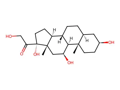 3,11,17,21-Tetrahydroxypregnan-20-one structure