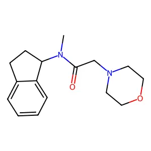 N-(2,3-Dihydro-1H-inden-1-yl)-N-methyl-2-(morpholin-4-yl)acetamide structure