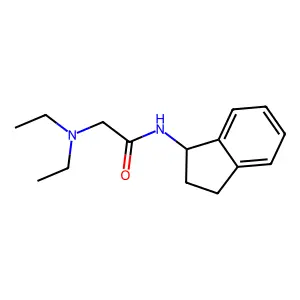 2-(diethylamino)-N-(2,3-dihydro-1H-inden-1-yl)acetamide structure