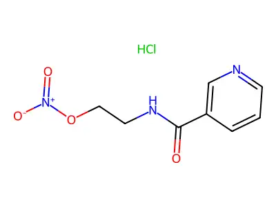 N-(2-(Nitrooxy)ethyl)nicotinamide monohydrochloride structure