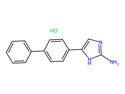 Imidazole, 2-amino-5-biphenylyl-, hydrochloride structure