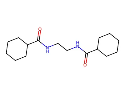 Cyclohexanecarboxamide, N,N'-1,2-ethanediylbis- structure