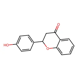 (2S)-4'-hydroxyflavanone structure