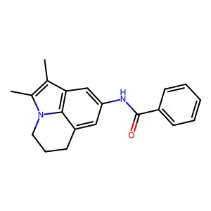 N-(1,2-dimethyl-5,6-dihydro-4H-pyrrolo[3,2,1-ij]quinolin-8-yl)benzamide structure