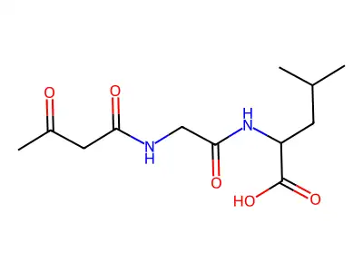 4-methyl-2-[[2-(3-oxobutanoylamino)acetyl]amino]pentanoic Acid structure