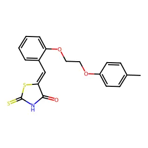 (5E)-5-{2-[2-(4-methylphenoxy)ethoxy]benzylidene}-2-thioxo-1,3-thiazolidin-4-one structure