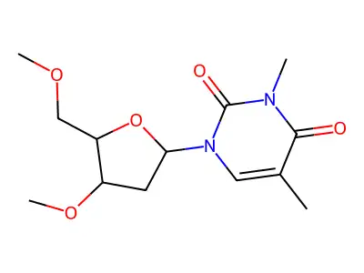 Thymidine, 2'-deoxy-N,O,O-trimethyl- structure