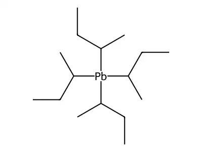 Plumbane, tetrakis(1-methylpropyl)- structure