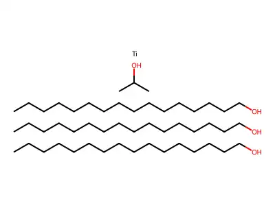 Titanium, tris(1-hexadecanolato)(2-propanolato)-, (T-4)- structure
