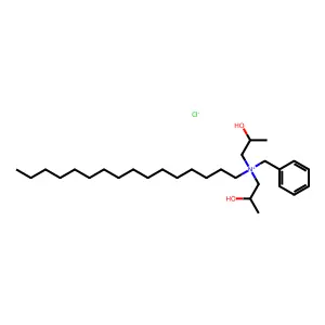 Benzenemethanaminium, N-hexadecyl-N,N-bis(2-hydroxypropyl)-, chloride (1:1) structure