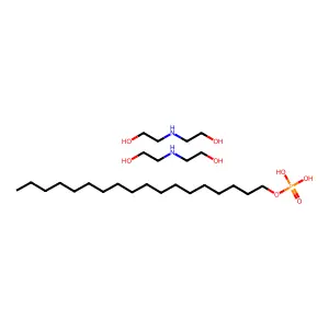 Bis(2-(2-hydroxyethylamino)ethanol);octadecyl dihydrogen phosphate structure