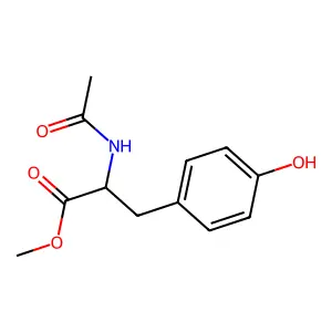 methyl (2R)-2-acetamido-3-(4-hydroxyphenyl)propanoate structure