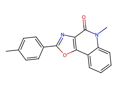 Oxazolo[4,5-c]quinolin-4(5H)-one, 5-methyl-2-(4-methylphenyl)- structure