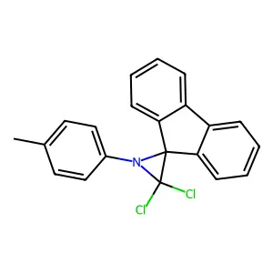 3,3-Dichloro-1-(4-methylphenyl)spiro[aziridine-2,9'-fluorene] structure