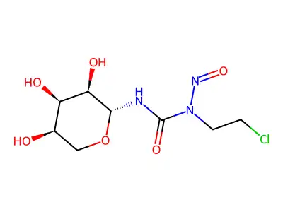 Urea, N-(2-chloroethyl)-N-nitroso-N'-beta-D-ribopyranosyl- structure