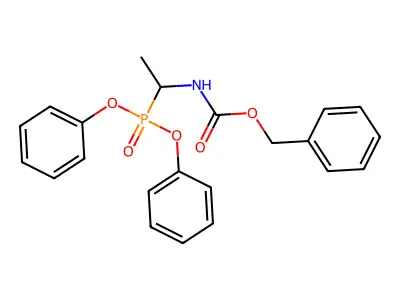 Carbamic acid, [1-(diphenoxyphosphinyl)ethyl]-, phenylmethyl ester structure
