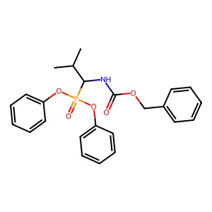 Diphenyl 1-(cbz-amino)isobutylphosphonate structure