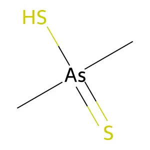 Dimethyldithioarsinic acid structure