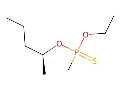 Phosphonothioic acid, methyl-, O-ethyl S-pentyl ester, (+-)- structure