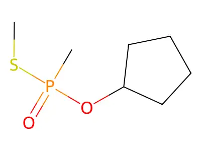 O-Cyclopentyl S-methyl methylphosphonothioate structure
