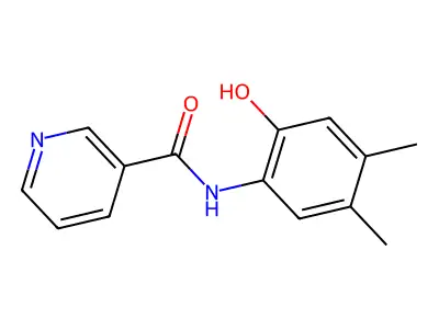 N-(2-hydroxy-4,5-dimethylphenyl)pyridine-3-carboxamide structure