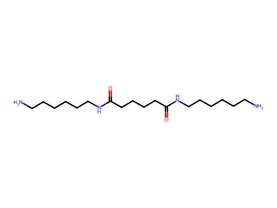 N,N'-bis(6-aminohexyl)hexanediamide structure